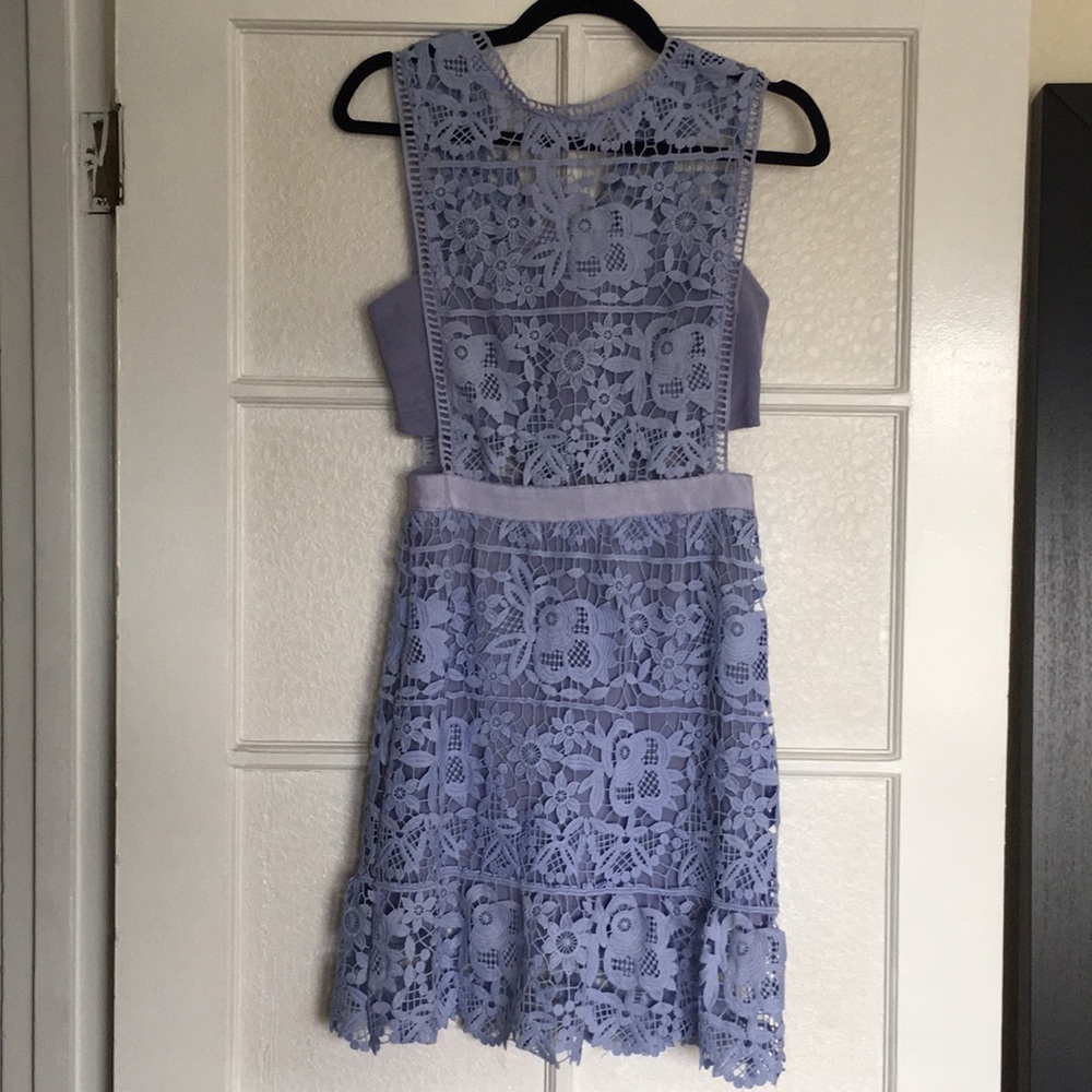 Hollow lace periwinkle dress size small